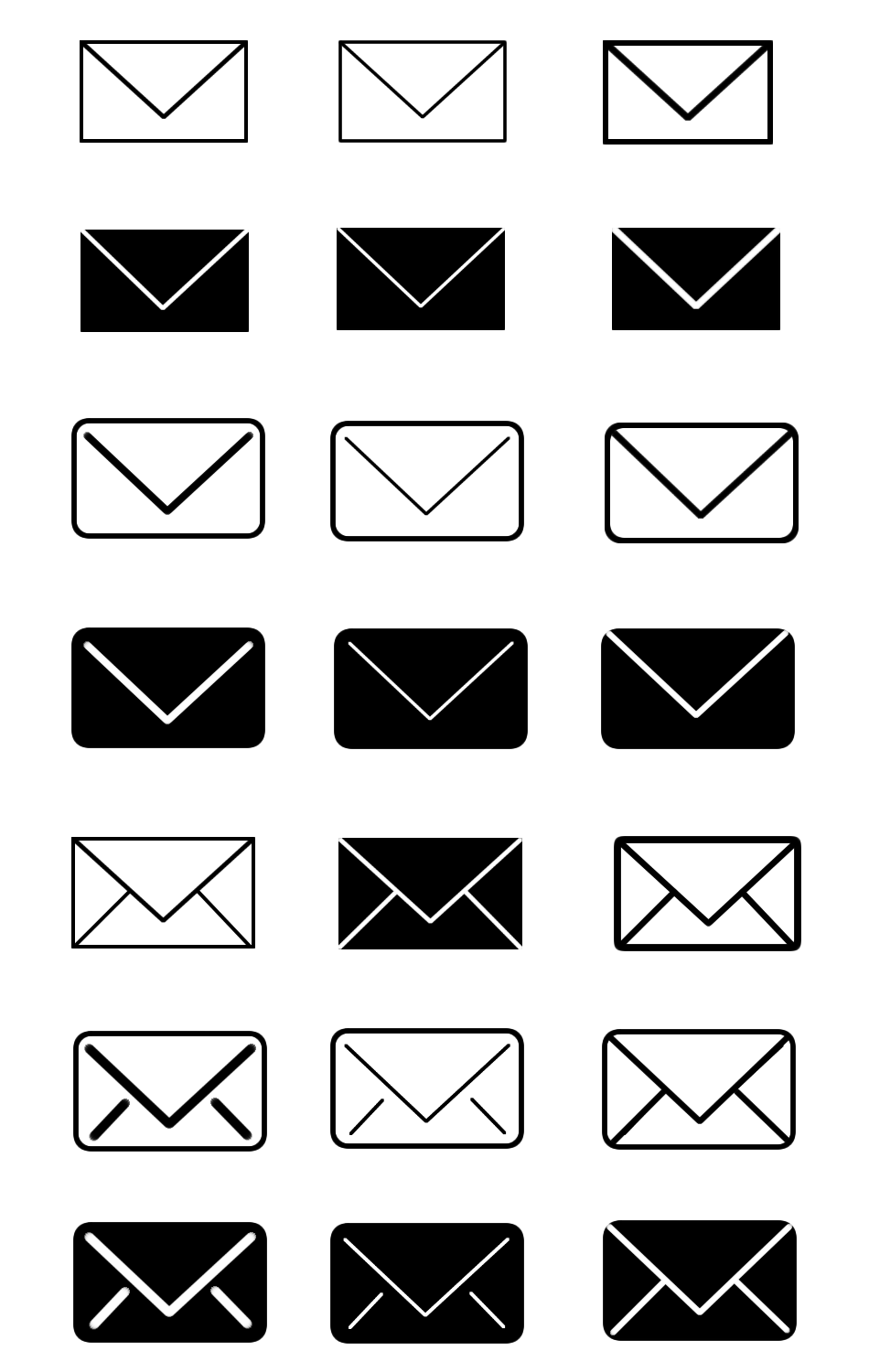 Free Envelope / Mail Icons PSD