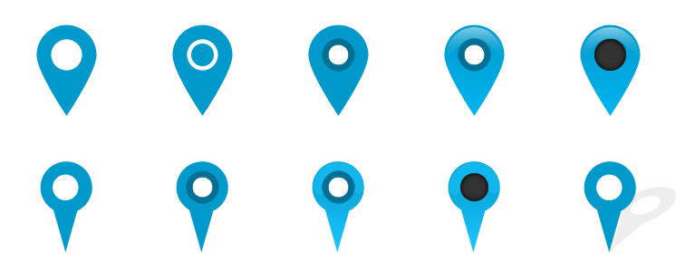 Free Map Marker Pin Icons PSD